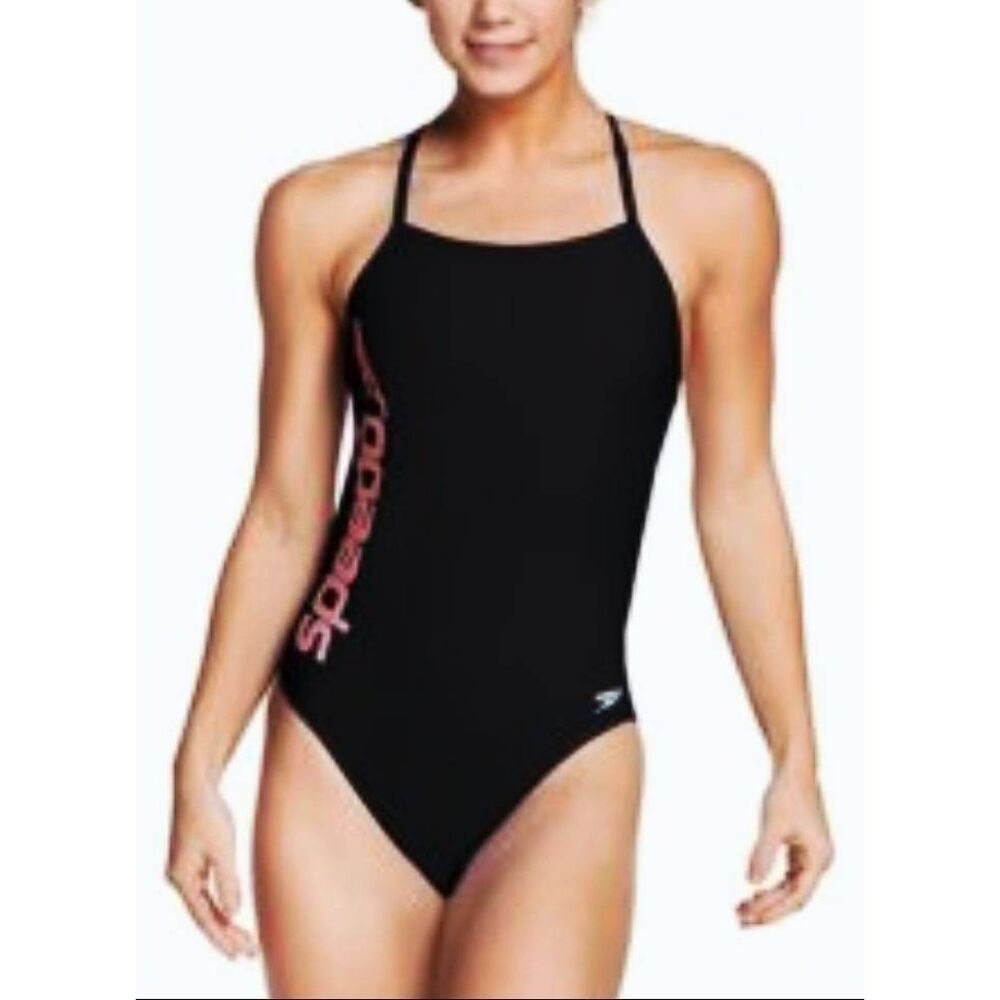 Speedo Endurance One Piece Swimsuit Youth Size 20 Black NEW